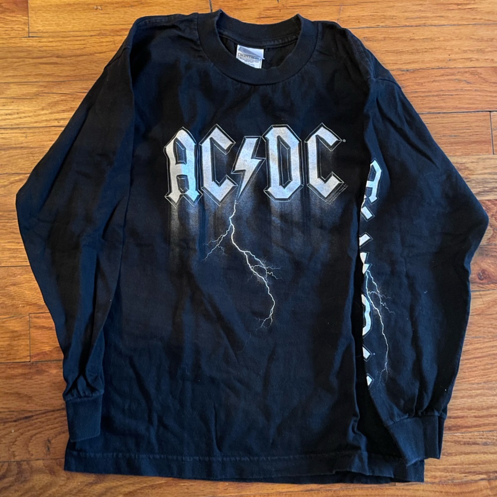 AC/DC Black Long Shirt T-Shirt M